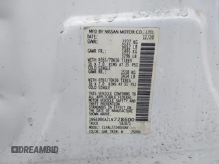 2020 Nissan Frontier SV with VIN 1N6ED0EA2LN728600, listed as a IAAI auction lot 42335911 with Not provided miles and . Bid and sale history available at DreamBid. Image 9.