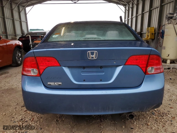2008 Honda Civic Sdn LX with VIN 1HGFA16528L109619, listed as a Copart auction lot 51150935 with 198,052 mi miles and Salvage Title. Bid and sale history available at carsss.com. Image 6.