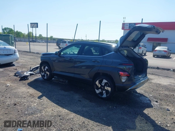 2025 Hyundai Kona Limited with VIN KM8HECA37SU190630, listed as a IAAI auction lot 41973164 with 6,850 mi miles and . Bid and sale history available at carsss.com. Image 3.