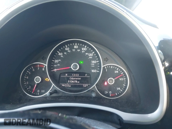 2012 Volkswagen Beetle 2.5L w/Sound/Nav PZEV with VIN 3VWJP7AT7CM661055, listed as a IAAI auction lot 41980159 with 113,678 mi miles and . Bid and sale history available at DreamBid. Image 7.