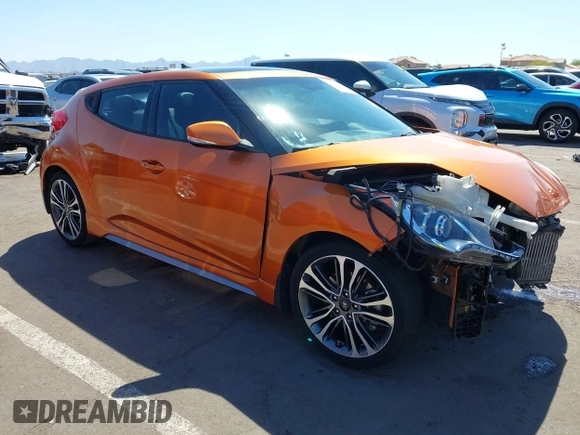 2016 Hyundai Veloster Turbo with VIN KMHTC6AE6GU258636, listed as a IAAI auction lot 42228564 with 92,058 mi miles and . Bid and sale history available at DreamBid. Image 1.