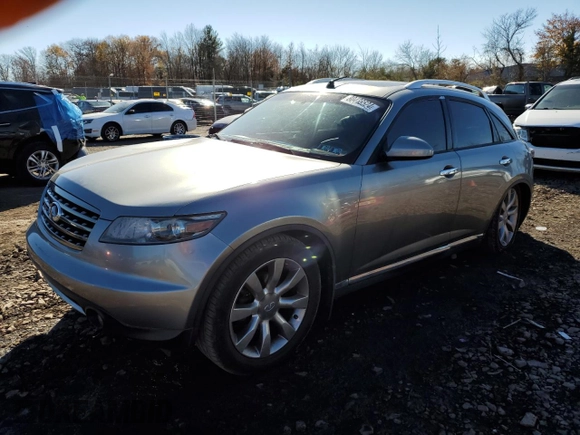2006 Infiniti FX35 with VIN JNRAS08W96X210684, listed as a Copart auction lot 80438524 with 124,929 mi miles and Salvage Title. Bid and sale history available at carsss.com. Image 1.