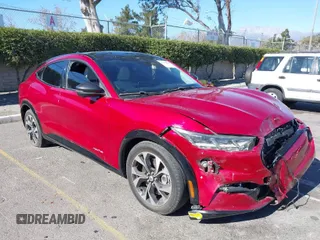 2021 Ford Mustang Mach-E Premium with VIN 3FMTK3SS4MMA58585, listed as a IAAI auction lot 41360050 with 35,456 mi miles and . Bid and sale history available at DreamBid. Image 1.