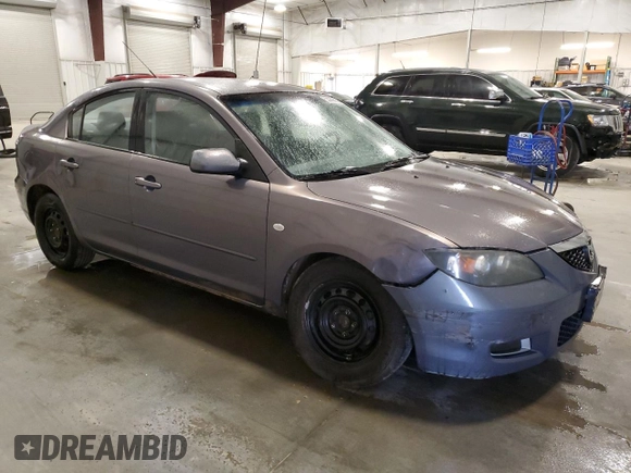 2008 Mazda 3 Sport with VIN JM1BK12F581185775, listed as a Copart auction lot 52969805 with 139,833 mi miles and Salvage Title. Bid and sale history available at DreamBid. Image 4.
