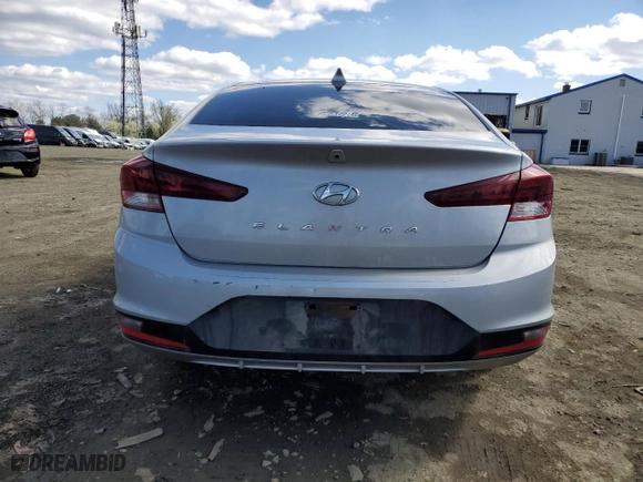 2020 Hyundai Elantra Value Edition with VIN KMHD84LF2LU969518, listed as a Copart auction lot 52462805 with 80,192 mi miles and Salvage Title. Bid and sale history available at carsss.com. Image 6.