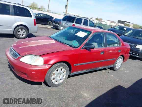 1999 Honda Civic LX with VIN 1HGEJ6671XL046764, listed as a IAAI auction lot 42055408 with 208,308 mi miles. Bid and sale history available at carsss.com. Image 12.
