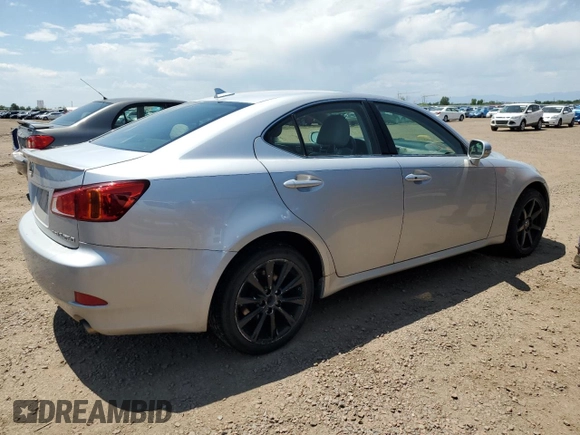 2010 Lexus IS 250 with VIN JTHCF5C28A5039010, listed as a Copart auction lot 62735825 with 256,061 mi miles and Clean title. Bid and sale history available at DreamBid. Image 3.