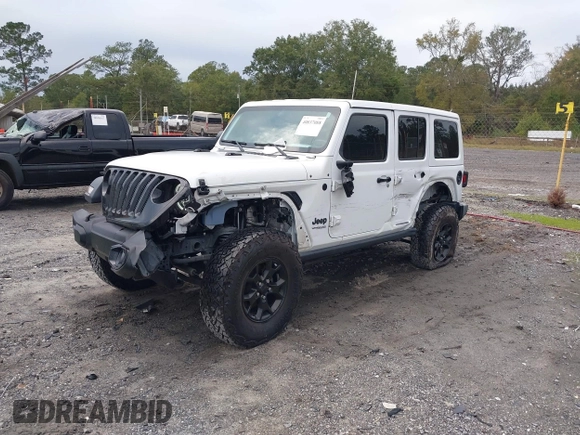 2021 Jeep Wrangler Unlimited Willys with VIN 1C4HJXDN0MW685716, listed as a IAAI auction lot 40837088 with 35,881 mi miles and . Bid and sale history available at DreamBid. Image 2.