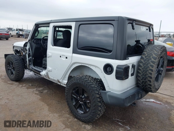 2021 Jeep Wrangler Unlimited Sport S with VIN 1C4HJXDG8MW509322, listed as a IAAI auction lot 42110123 with 39,955 mi miles and . Bid and sale history available at DreamBid. Image 3.