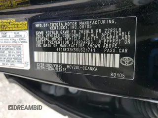 2006 Toyota Camry LE z VIN 4T1BF32K56U621741, wystawiony jako Copart lot #59577595 z przebiegiem 189 155 mil mil oraz Czysty tytuł • Clean title. Historia ofert i sprzedaży dostępna na DreamBid. Obrazek 12.