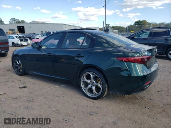2020 Alfa Romeo Giulia Ti with VIN ZARFANBN7L7630175, listed as a Copart auction lot 75011584 with 0 mi miles and Salvage Title. Bid and sale history available at carsss.com. Image 2.