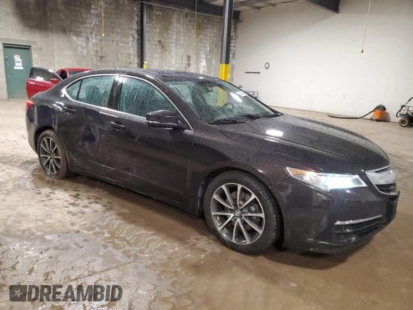 2015 Acura TLX V6 Tech with VIN 19UUB3F5XFA003332, listed as a Copart auction lot 47840065 with 50,201 mi miles and Salvage Title. Bid and sale history available at carsss.com. Image 4.