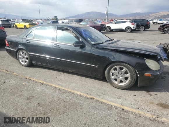 2001 Mercedes-Benz S 320/430/500 with VIN WDBNG70J31A197565, listed as a Copart auction lot 42540745 with 139,202 mi miles and Salvage Title. Bid and sale history available at carsss.com. Image 4.