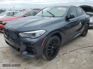 2022 BMW X6 M50i with VIN 5UXCY8C09N9L37672, listed as a Copart auction lot 74892834 with 0 mi miles and Non Repairable. Bid and sale history available at carsss.com. Image 1.