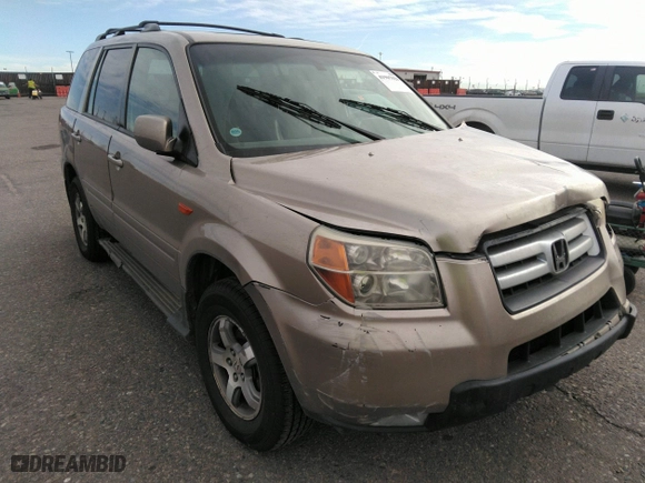 2006 Honda Pilot EX-L with VIN 2HKYF18556H523873, listed as a IAAI auction lot 41907028 with 226,072 mi miles. Bid and sale history available at carsss.com. Image 1.