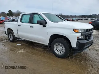 2021 Chevrolet Silverado 1500 Work Truck with VIN 1GCUYAEF6MZ240376, listed as a Copart auction lot 87889315 with 83,680 mi miles and Salvage Title. Bid and sale history available at DreamBid. Image 4.