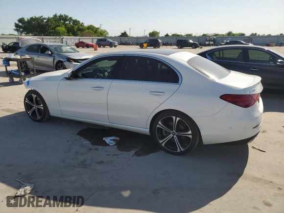 2023 Mercedes-Benz C 300 with VIN W1KAF4GB4PR070999, listed as a Copart auction lot 52295915 with 27,430 mi miles and Salvage Title. Bid and sale history available at carsss.com. Image 2.