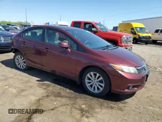 2012 Honda Civic EX with VIN 19XFB2F85CE034458, listed as a Copart auction lot 56599745 with 168,786 mi miles and Clean Title. Bid and sale history available at DreamBid. Image 4.