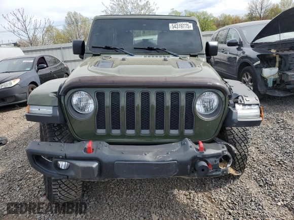 2021 Jeep Wrangler Unlimited Rubicon with VIN 1C4JJXFM3MW555919, listed as a Copart auction lot 54319775 with 51,188 mi miles and Salvage title. Bid and sale history available at DreamBid. Image 5.