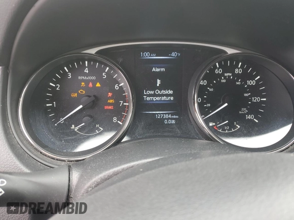 2016 Nissan Rogue S with VIN JN8AT2MVXGW144910, listed as a Copart auction lot 55214625 with 127,384 mi miles and Salvage Title. Bid and sale history available at DreamBid. Image 9.