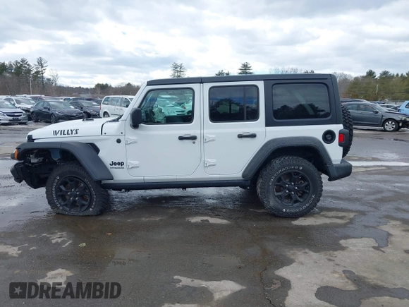 2022 Jeep Wrangler Unlimited Sport S with VIN 1C4HJXDG3NW155467, listed as a IAAI auction lot 41638650 with 22,698 mi miles and . Bid and sale history available at DreamBid. Image 14.