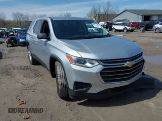 2018 Chevrolet Traverse LS with VIN 1GNERFKW7JJ107758, listed as a IAAI auction lot 41948191 with 91,032 mi miles. Bid and sale history available at carsss.com. Image 1.