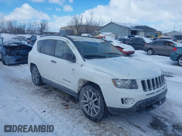 2017 Jeep Compass Sport with VIN 1C4NJCBA9HD185955, listed as a IAAI auction lot 41609372 with 175,867 mi miles and . Bid and sale history available at DreamBid. Image 1.