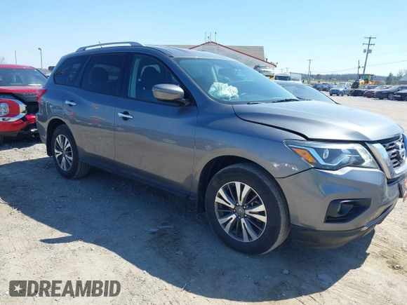 2017 Nissan Pathfinder SL with VIN 5N1DR2MM1HC643706, listed as a IAAI auction lot 41907925 with 88,577 mi miles. Bid and sale history available at carsss.com. Image 1.