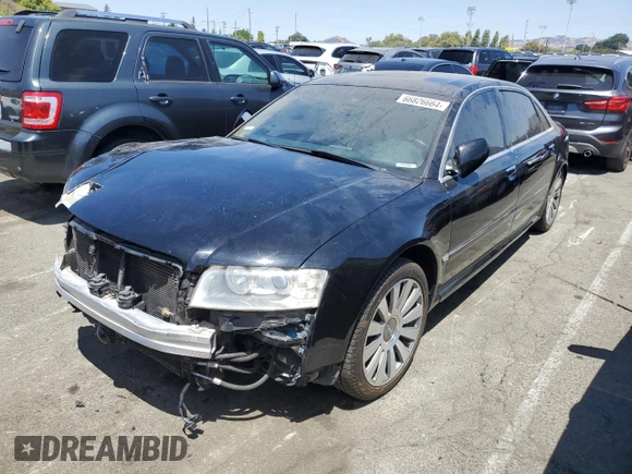 2005 Audi A8 L with VIN WAUML44E75N015513, listed as a Copart auction lot 66826664 with 0 mi miles and Salvage Title. Bid and sale history available at carsss.com. Image 1.