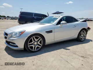 2015 Mercedes-Benz SLK 250 with VIN WDDPK4HA4FF112373, listed as a Copart auction lot 60983345 with 53,419 mi miles and Salvage title. Bid and sale history available at DreamBid. Image 1.