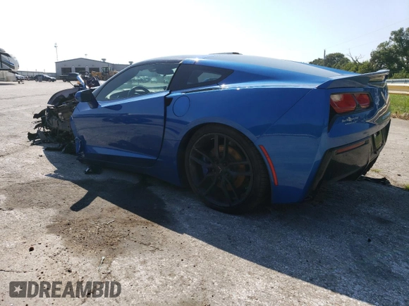 2015 Chevrolet Corvette 1LT with VIN 1G1YB2D77F5108510, listed as a Copart auction lot 68754404 with 80,445 mi miles and Salvage Title. Bid and sale history available at carsss.com. Image 2.