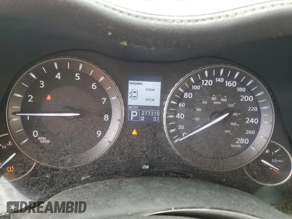2011 Infiniti M with VIN JN1BY1ARXBM370844, listed as a Copart auction lot 62425515 with 277,315 mi miles and Salvage title. Bid and sale history available at DreamBid. Image 9.