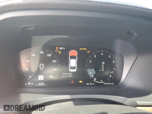 2019 Volvo S90 Inscription with VIN LVYA22ML9KP110238, listed as a Copart auction lot 61596184 with 92,529 mi miles and Salvage Title. Bid and sale history available at carsss.com. Image 9.