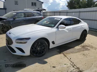 2022 Genesis G70 2.0T with VIN KMTG34TA2NU097012, listed as a Copart auction lot 72409144 with 56,103 mi miles and Salvage Title. Bid and sale history available at carsss.com. Image 1.