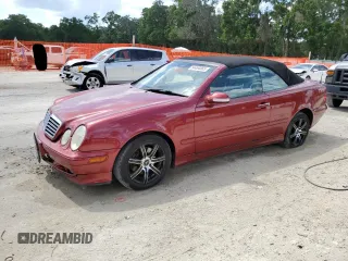 2003 Mercedes-Benz CLK 320 with VIN WDBLK65G43T139033, listed as a Copart auction lot 54494865 with 185,500 mi miles and Salvage Title. Bid and sale history available at DreamBid. Image 1.