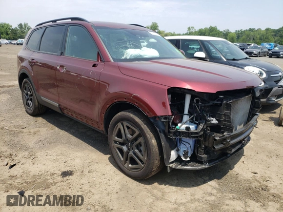 2023 Kia Telluride EX X-Line with VIN 5XYP3DGCXPG341343, listed as a Copart auction lot 60147165 with 29,990 mi miles and Salvage title. Bid and sale history available at DreamBid. Image 4.
