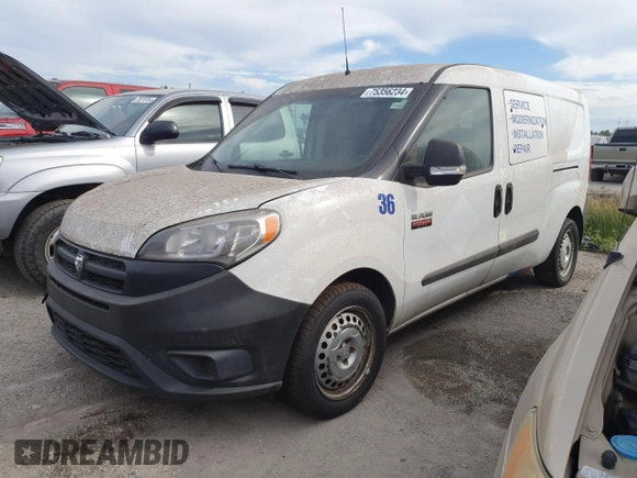 2016 Ram ProMaster City Cargo Tradesman with VIN ZFBERFAT1G6B68248, listed as a Copart auction lot 75356234 with Not Provided miles and Clean Title. Bid and sale history available at DreamBid. Image 1.