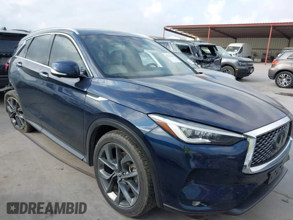 2019 Infiniti QX50 Luxe with VIN 3PCAJ5M14KF110183, listed as a IAAI auction lot 42323546 with 63,757 mi miles and . Bid and sale history available at DreamBid. Image 1.