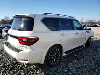 2023 Nissan Armada Platinum with VIN JN8AY2DA6P9403115, listed as a Copart auction lot 83341654 with 33,264 mi miles and Salvage Title. Bid and sale history available at carsss.com. Image 3.