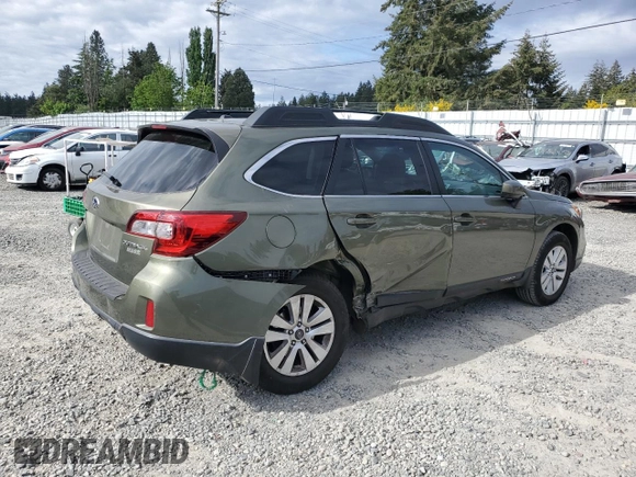 2015 Subaru Outback Premium with VIN 4S4BSACC7F3344216, listed as a Copart auction lot 55793915 with 99,723 mi miles and Salvage Title. Bid and sale history available at DreamBid. Image 3.