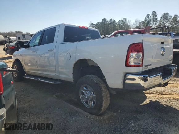 2022 Ram 2500 Big Horn with VIN 3C6UR5DL1NG247160, listed as a Copart auction lot 43605435 with 62,212 mi miles and Salvage Title. Bid and sale history available at carsss.com. Image 2.