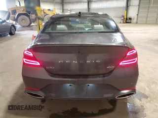 2024 Genesis G70 2.5T with VIN KMTG34SC4RU143030, listed as a Copart auction lot 53816695 with 20,631 mi miles and Clean title. Bid and sale history available at DreamBid. Image 6.