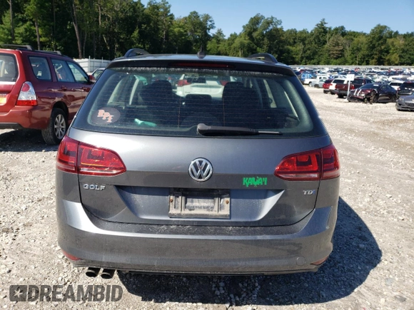 2015 Volkswagen Golf SportWagen TDI SE with VIN 3VWCA7AU9FM512010, listed as a Copart auction lot 68118573 with 124,313 mi miles. Bid and sale history available at carsss.com. Image 6.