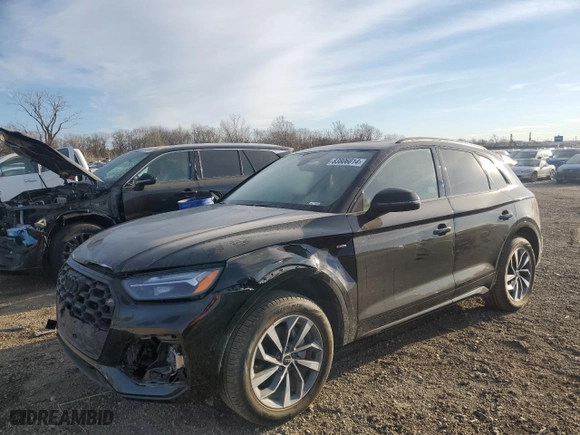 2024 Audi Q5 S line Premium with VIN WA1GAAFY5R2109984, listed as a Copart auction lot 83806014 with 2,294 mi miles and Salvage Title. Bid and sale history available at carsss.com. Image 1.
