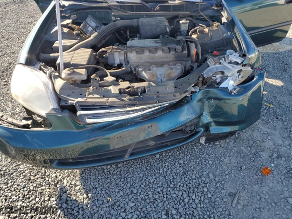1996 Honda Civic DX with VIN 2HGEJ6621TH519154, listed as a Copart auction lot 74408604 with 91,443 mi miles and Salvage Title. Bid and sale history available at carsss.com. Image 13.