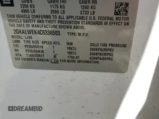 2012 GMC Terrain SLT-2 z VIN 2GKALWEK4C6336503, wystawiony jako Copart lot #56030575 z przebiegiem 119 908 mil mil oraz Szkoda całkowita • Salvage title. Historia ofert i sprzedaży dostępna na DreamBid. Obrazek 14.