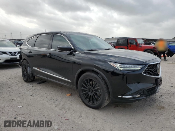 2022 Acura MDX w/Technology Package with VIN 5J8YE1H45NL005042, listed as a Copart auction lot 51951705 with 38,900 mi miles and Salvage Title. Bid and sale history available at carsss.com. Image 4.
