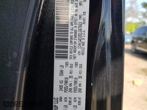2013 Jeep Wrangler Unlimited Moab with VIN 1C4HJWEG9DL667663, listed as a Copart auction lot 53716105 with 184,885 mi miles and Salvage title. Bid and sale history available at DreamBid. Image 13.