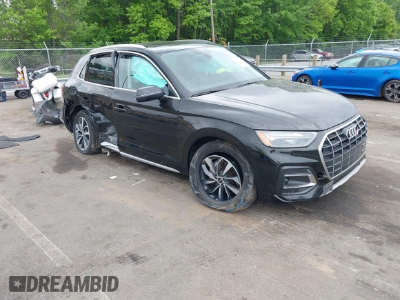 2021 Audi Q5 Premium with VIN WA1AAAFY2M2008206, listed as a IAAI auction lot 42129096 with 65,686 mi miles and . Bid and sale history available at DreamBid. Image 1.
