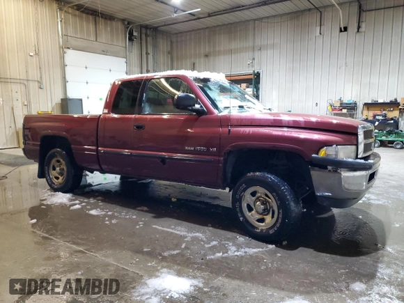 2001 Dodge 1500 with VIN 3B7HF13Y91G204298, listed as a Copart auction lot 46841055 with 156,996 mi miles and Salvage Title. Bid and sale history available at DreamBid. Image 4.